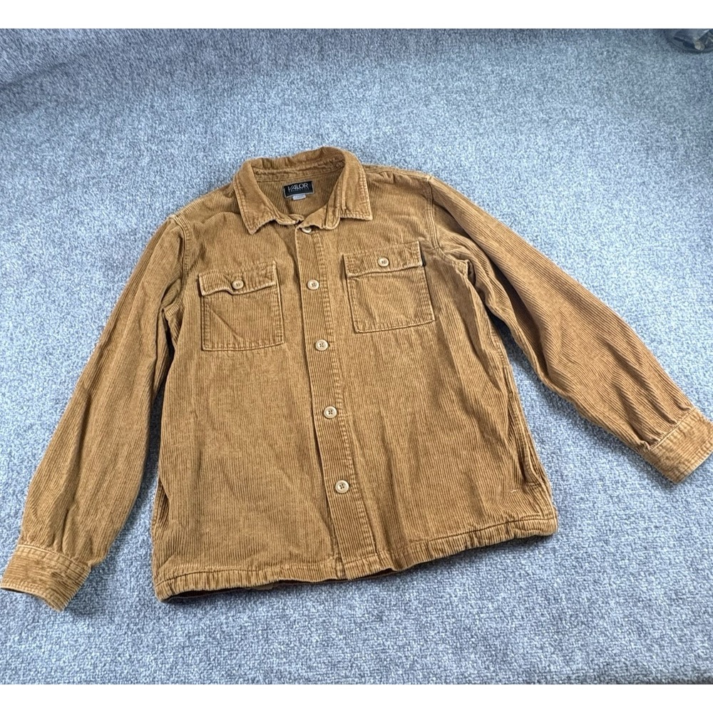 Valor Corduroy Shacket Men L Brown Workwear Grunge Streetwear Rugged Barn Jacket